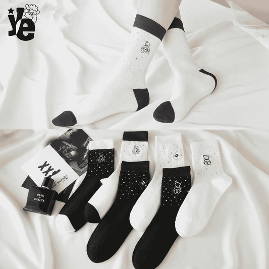 Paquete de 12 pares de calcetas a la pantorrilla con brillantes para dama Ye Store