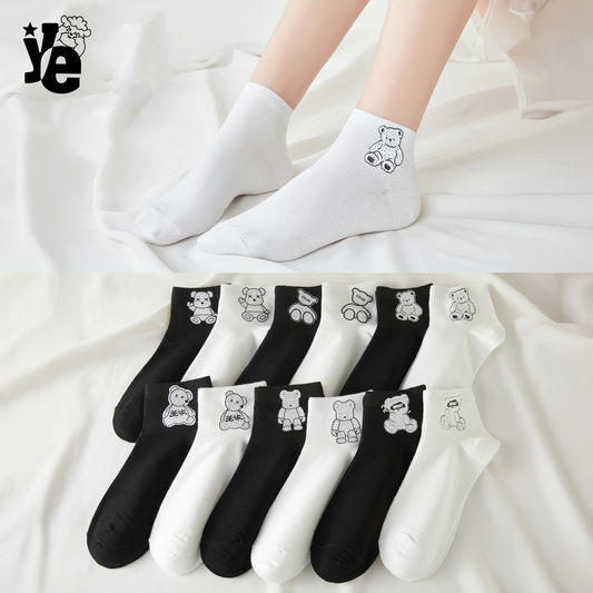 Calcetas Cortas para dama con detalles brillantes 6 a 12 pares Ye Store