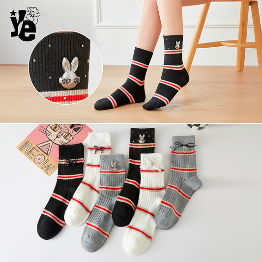 Calcetas tobilleras para dama con detalles brillantes 6 a 12 pares Ye Store