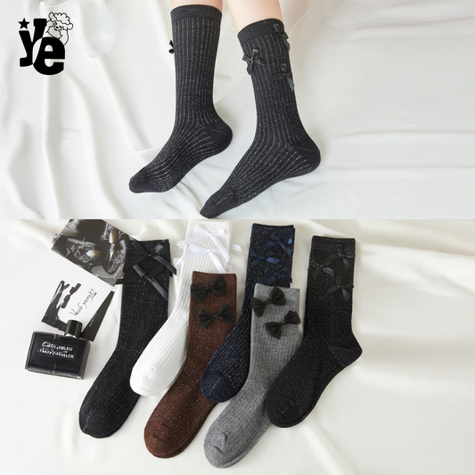 Calcetas tobilleras para dama con detalles brillantes 6 a 12 pares Ye Store