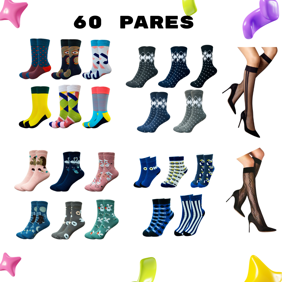 Paquete Emprendedor 60 Pares Mixtos