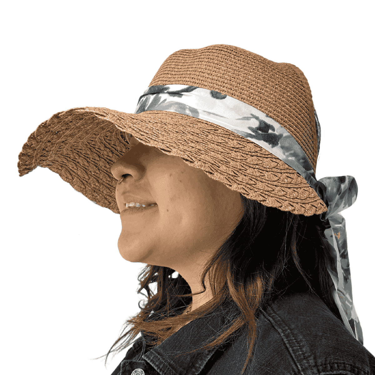 Sombrero abierto con lazo decorado 1 pieza Menudeo