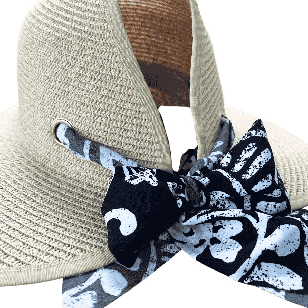 Sombrero abierto con lazo decorado 1 pieza Menudeo