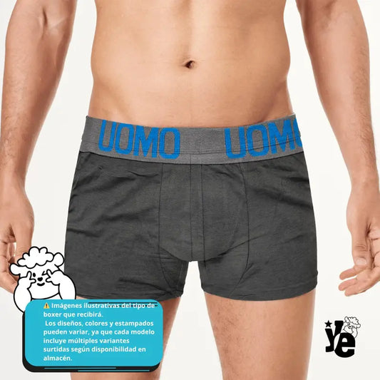 Boxer para Caballero Ropa Interior Hombre Diseño Surtido Cómodo y Funcional Estilo Básico y Esencial Ye Store