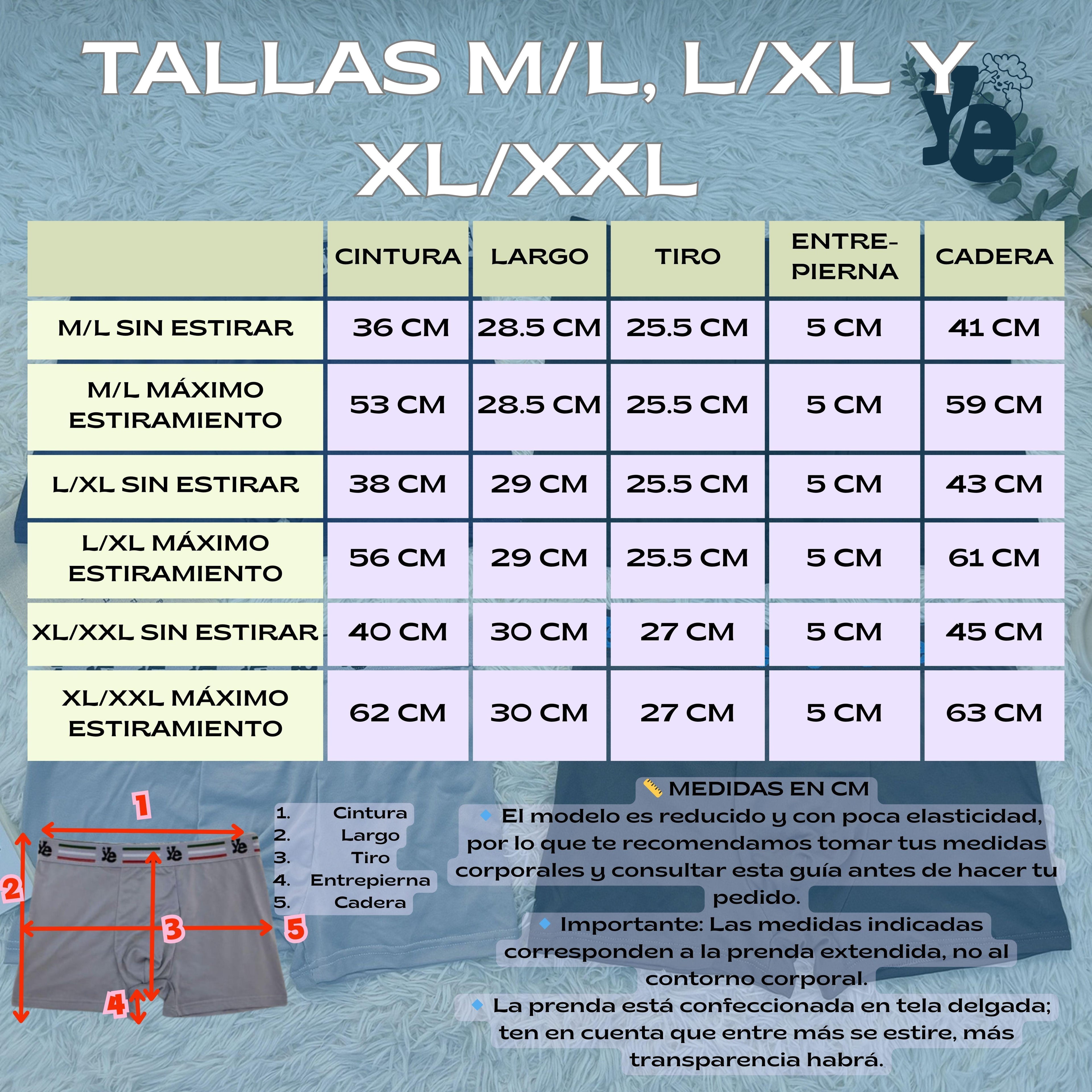 Bóxer Mayoreo para Caballero Ropa Interior Hombre Cómodo Ligero Transpirable y Funcional Ye Store