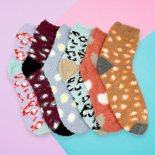 Calceta Afelpada De Invierno Para Dama Paquete De 12 Pares Confección Suave Talla Única Calidad Acogedora Estilo Versátil Diseños Variados Ye Store
