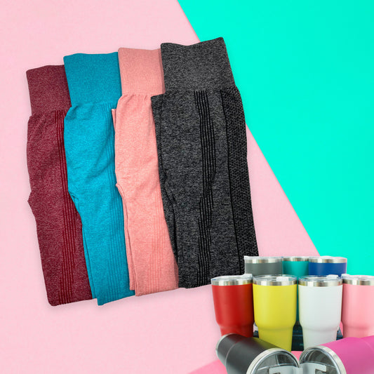Kit 2 piezas: 1 Legging largo deportivo + 1 Termo Para Dama Ye Store