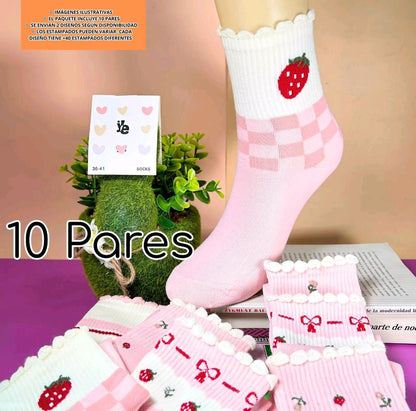 Calcetas Para Dama Paquete de 10 o 20 Pares Ye Store Paquete de Mayoreo