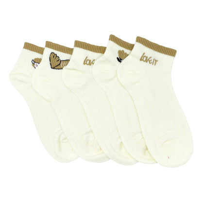 Calceta Tobillera Para Dama Paquete 10 Pares Cómodos Algodón Lindos Suaves Estampado Ye Store