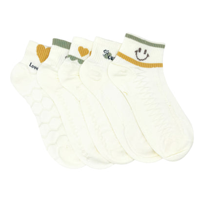Calceta Tobillera Para Dama Paquete 10 Pares Cómodos Algodón Lindos Suaves Estampado Ye Store