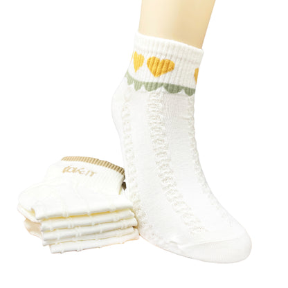 Calceta Tobillera Para Dama Paquete 10 Pares Cómodos Algodón Lindos Suaves Estampado Ye Store
