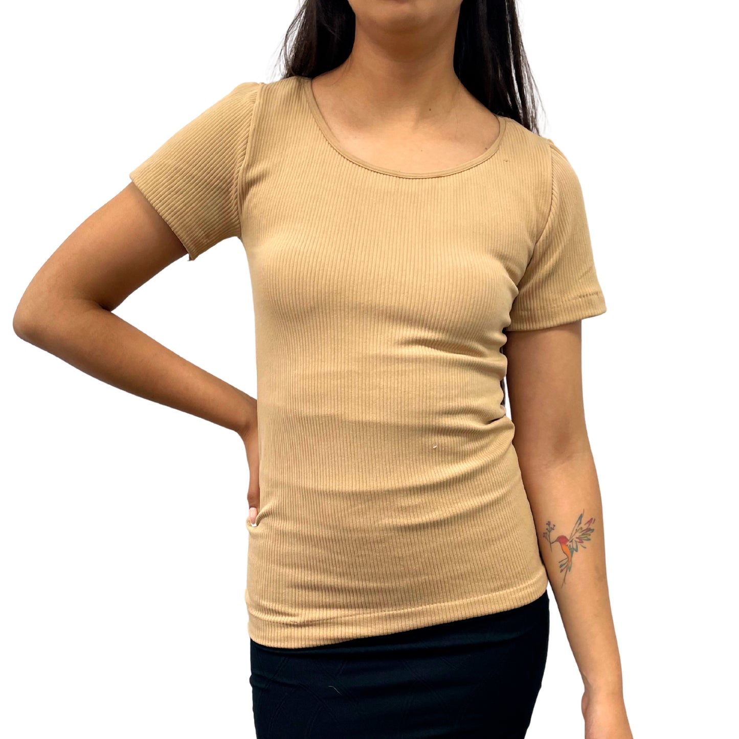 Camiseta Playera Para Dama 1 Pieza Licra Manga Corta