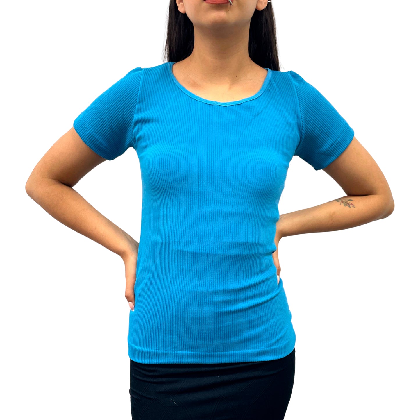 Camiseta Playera Para Dama 1 Pieza Licra Manga Corta