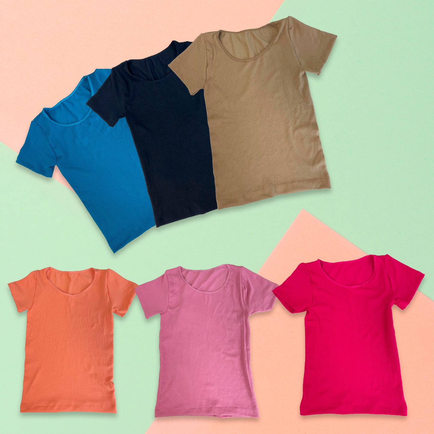 Camiseta Playera Para Dama 1 Pieza Licra Manga Corta