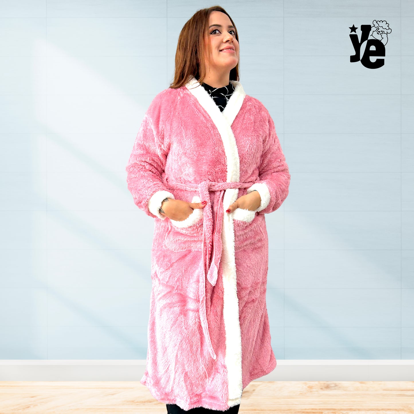 Bata larga de invierno para dormir 1 Pieza Para Dama Cómoda Suave Calientita Ye Store