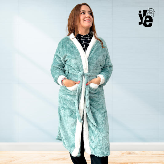 Bata larga de invierno para dormir 1 Pieza Para Dama Cómoda Suave Calientita Ye Store